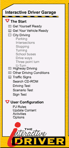 Interactive Driver Menu